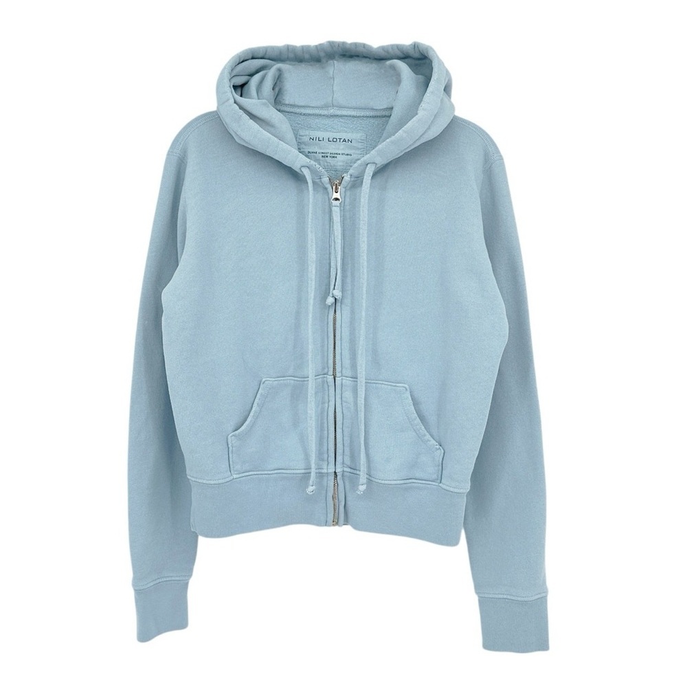 NILI LOTAN Callie Sweatshirt in Dusty Blue M